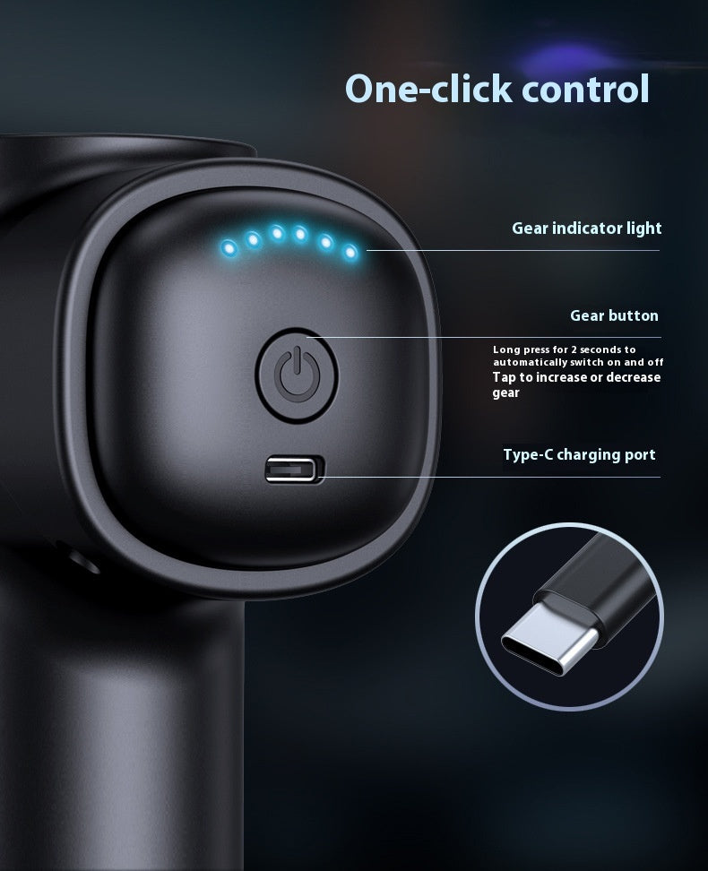 Electric massage gun - sport en relax massage - 6 standen - 9 opzetstukken
